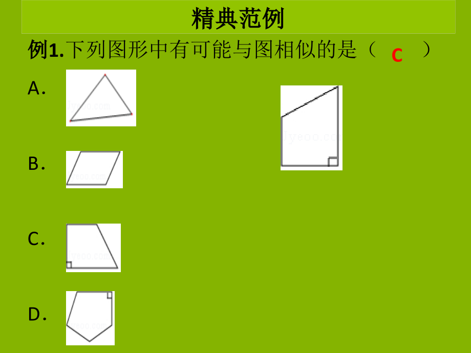 九年级数学下册第二十七章相似第一课时图形的相似课堂导练课件新人教版.ppt_第2页