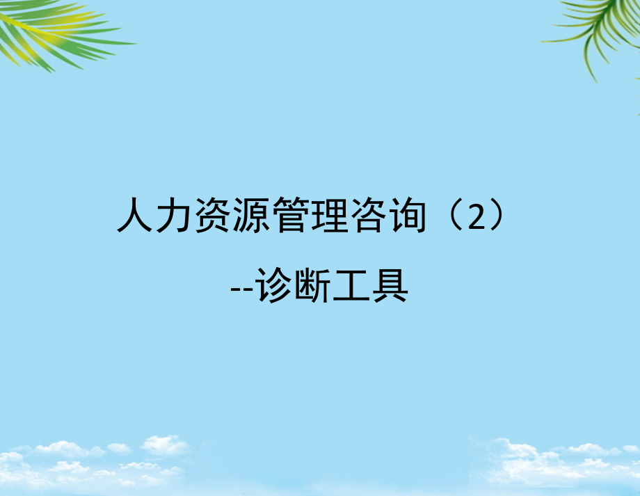 人力资源管理咨询诊断工具.ppt_第1页