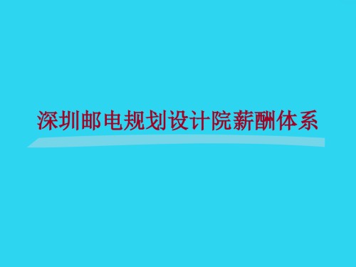 深圳邮电规划设计院薪酬体系.ppt