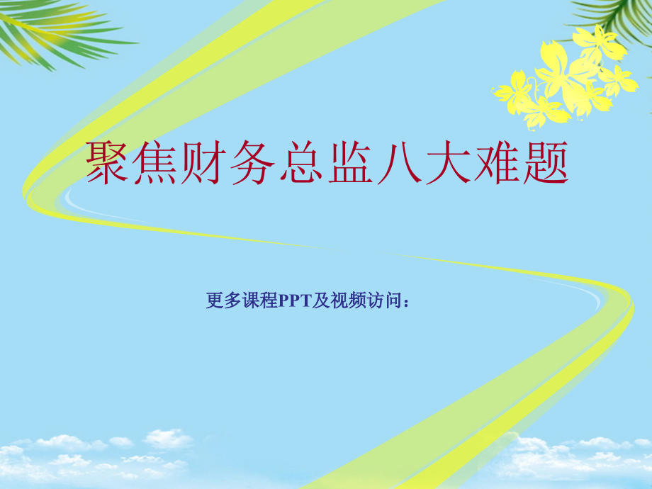 聚焦财务总监八大难题.ppt_第1页