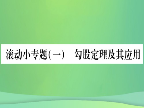 八年级数学上册滚动小专题勾股定理及其应用作业课件北师大版.ppt