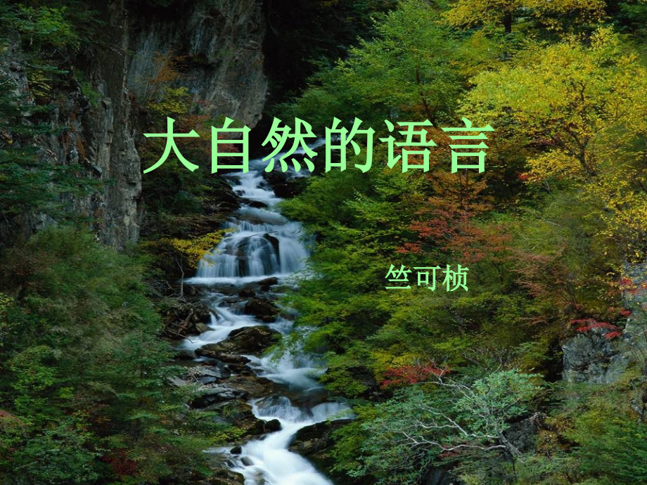 浙江省平阳县昆阳镇第二中学八年级语文上册《大自然的语言》课件.ppt_第1页