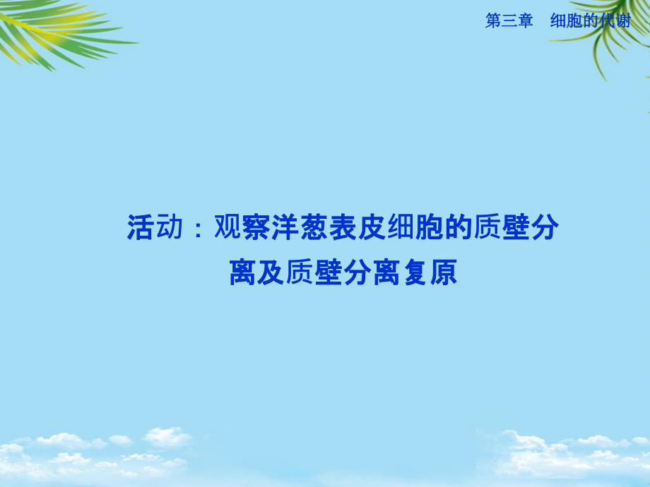 课件观察洋葱表皮细胞的质壁分离及质壁分离复原.ppt_第1页