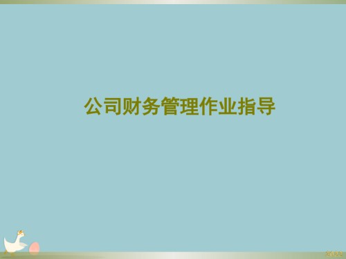 某公司财务管理作业指导概论.pptx
