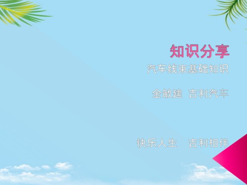 汽车线束基础知识普及.pptx
