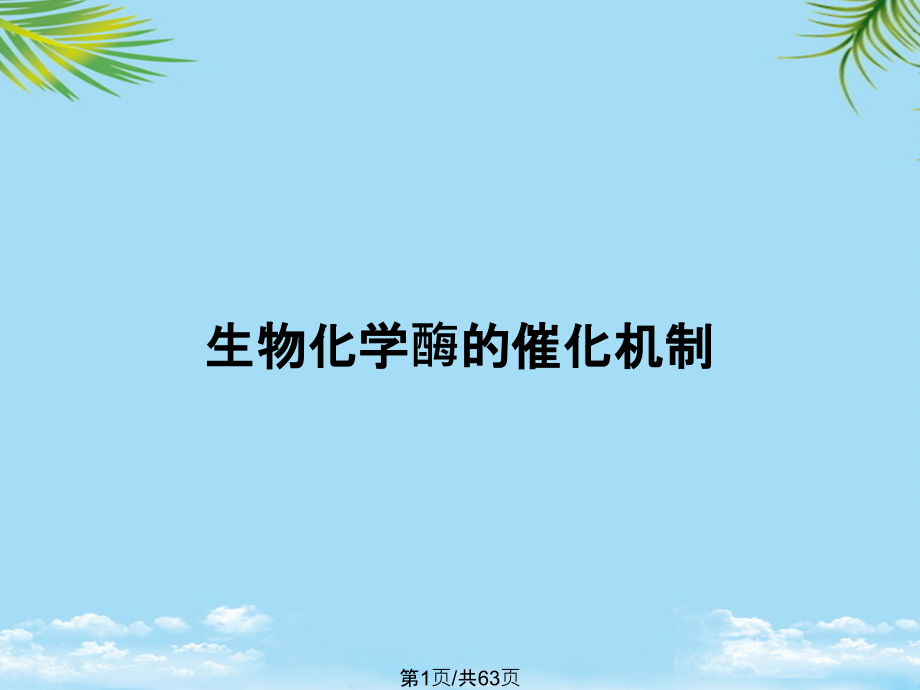 生物化学酶的催化机制.pptx_第1页