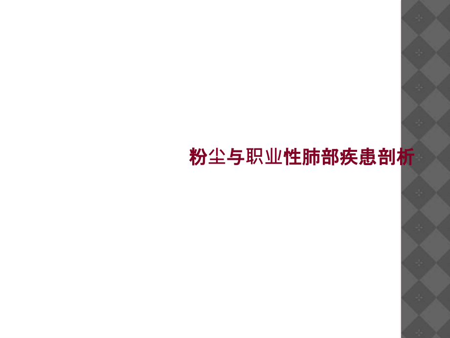 粉尘与职业性肺部疾患剖析.ppt_第1页