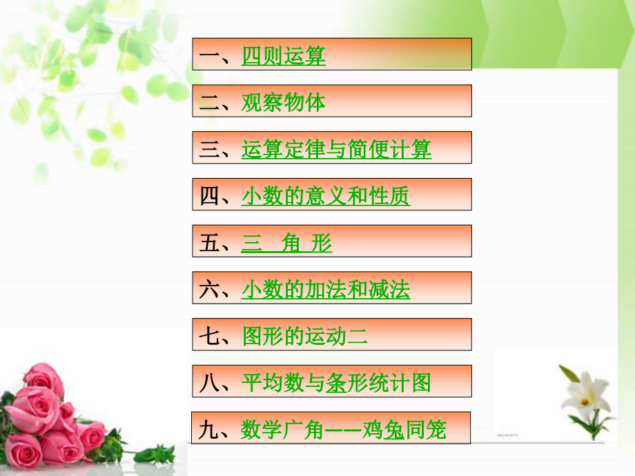 新人教版四年级下册数学期末总复习.ppt_第1页