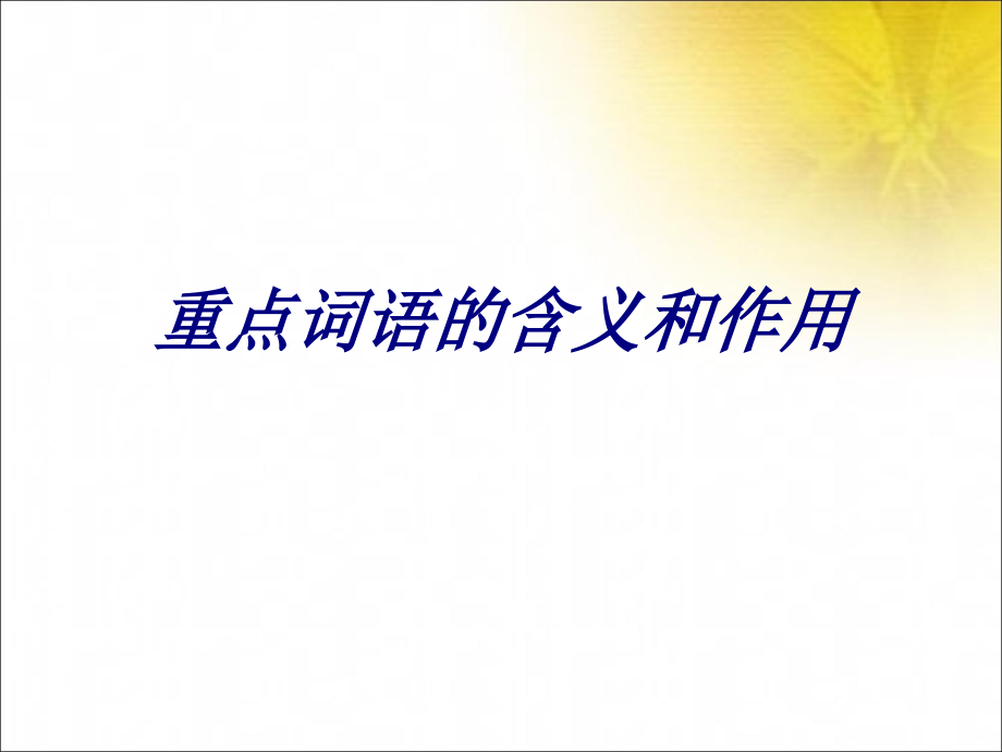 重点词语的含义和作用.ppt_第1页