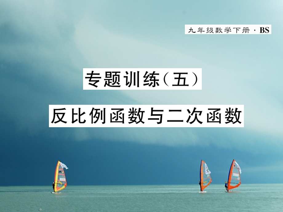 九年级数学下册专题训练5反比例函数与二次函数作业讲义.ppt_第1页