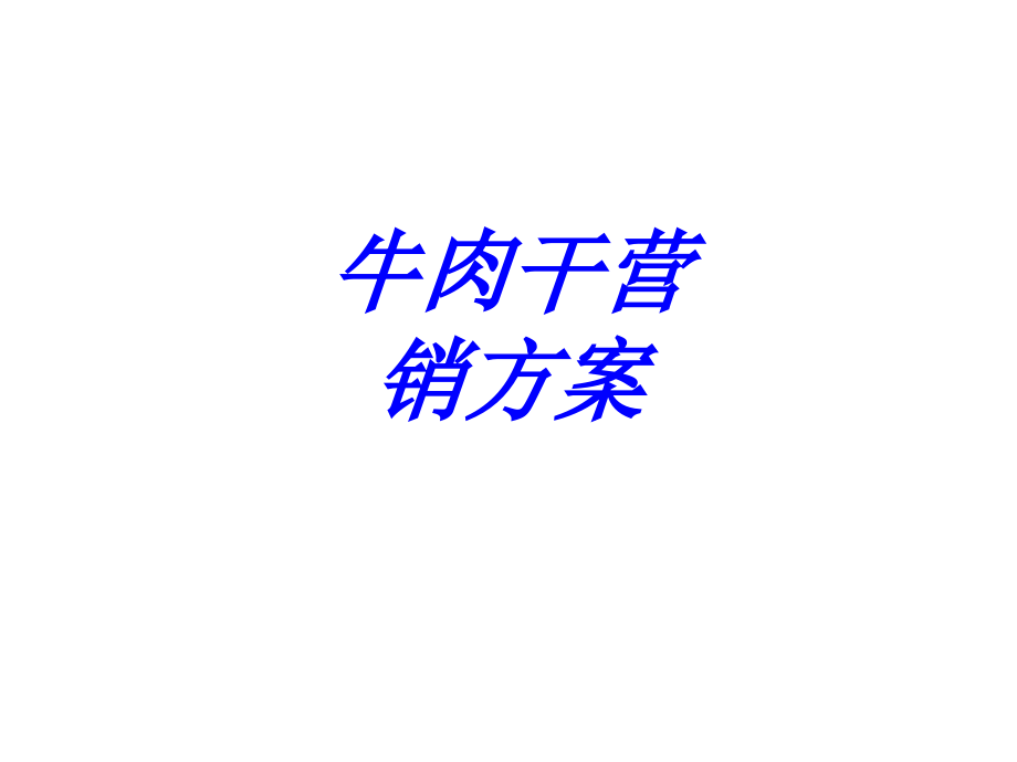 牛肉干营销方案.ppt_第1页