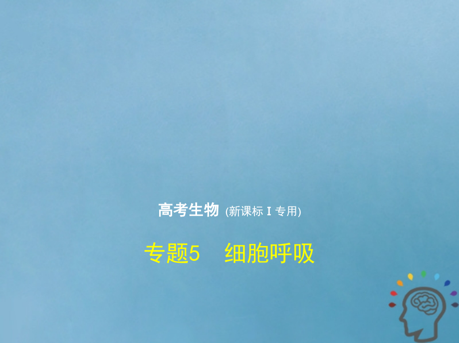 2019届新课标Ⅰ高考生物一轮复习专题5细胞呼吸讲义.ppt_第1页