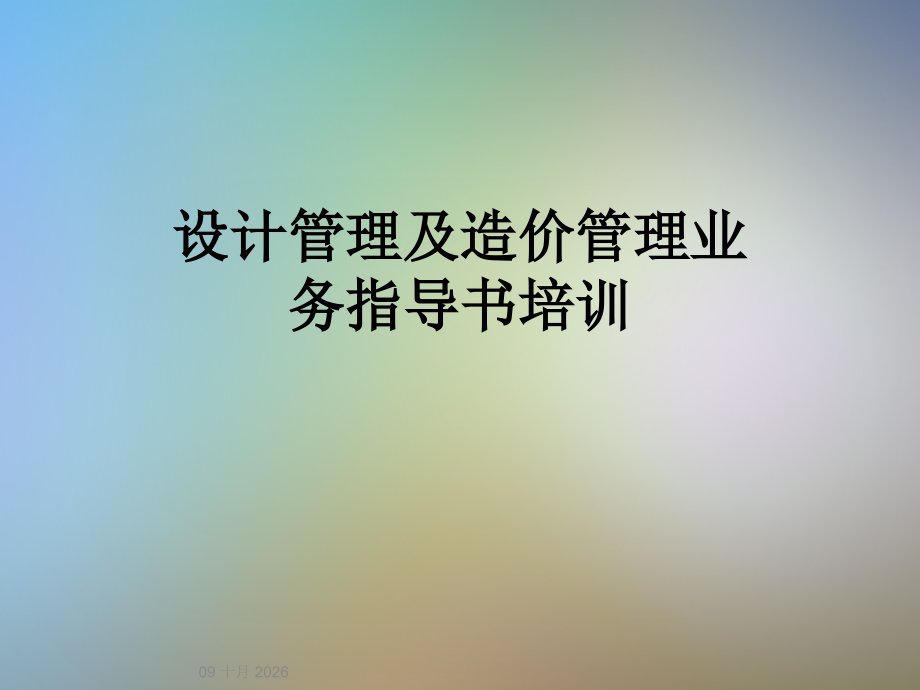 设计管理及造价管理业务指导书培训.ppt_第1页