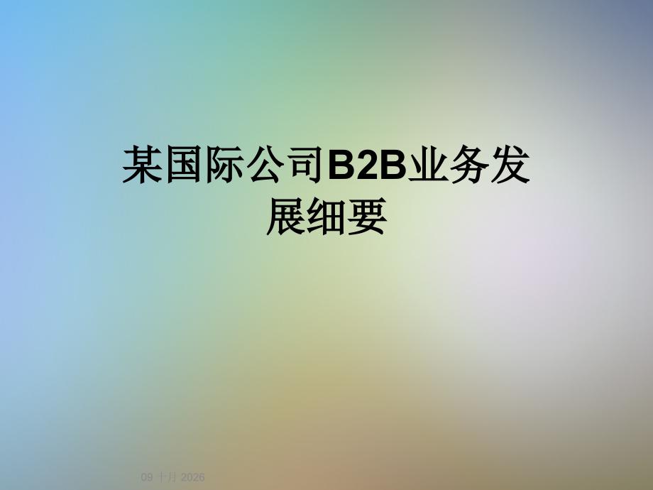 某国际公司B2B业务发展细要.ppt_第1页