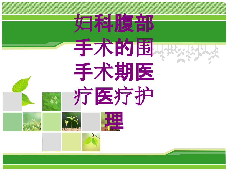 妇科腹部手术的围手术期护理.ppt_第1页