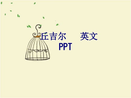丘吉尔英文PPT优质PPT课件.ppt