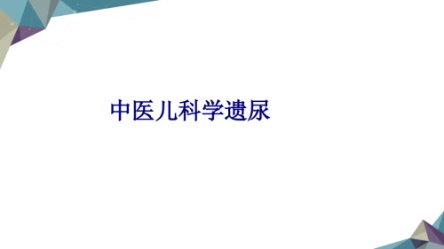 医学中医儿科学遗尿专题课件.ppt
