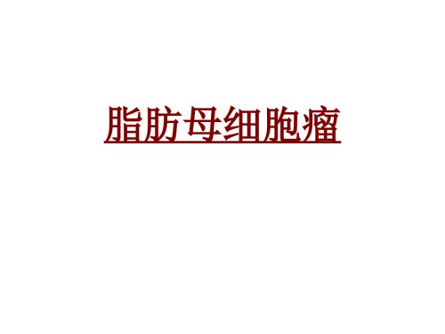 医学脂肪母细胞瘤专题课件.ppt