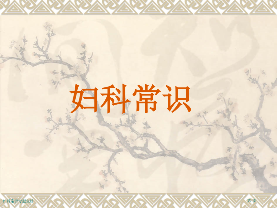 妇科常识专题宣讲.pptx_第1页