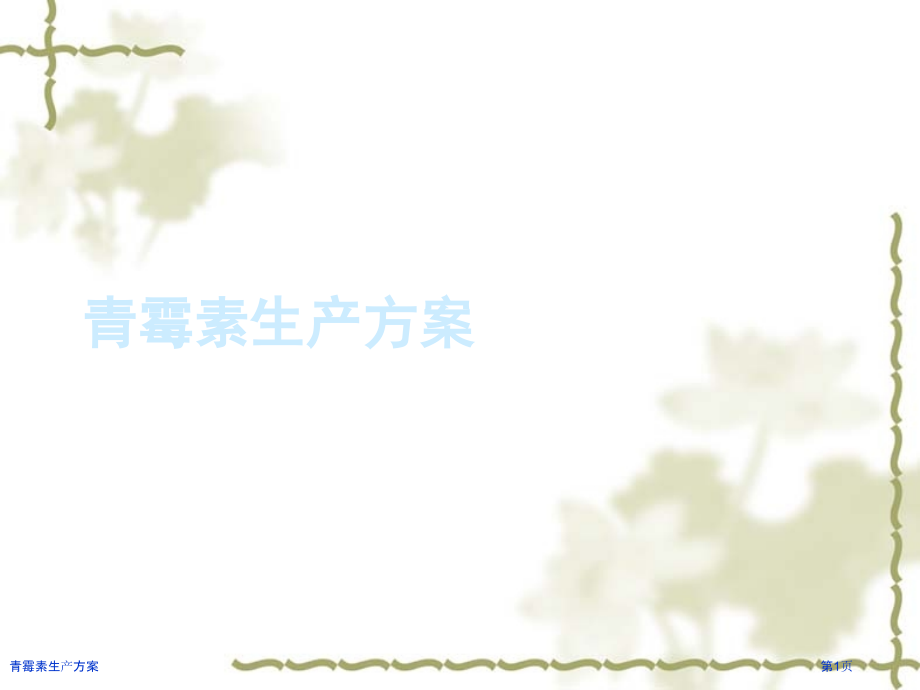 青霉素生产方案.pptx_第1页
