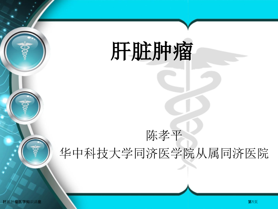 肝脏肿瘤医学知识讲座专家讲座.pptx_第1页