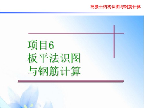 项目6板平法识图与钢筋计算.ppt