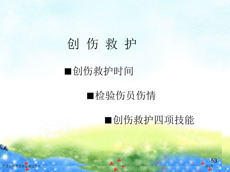 止血包扎骨折固定搬运伤员.pptx_第1页