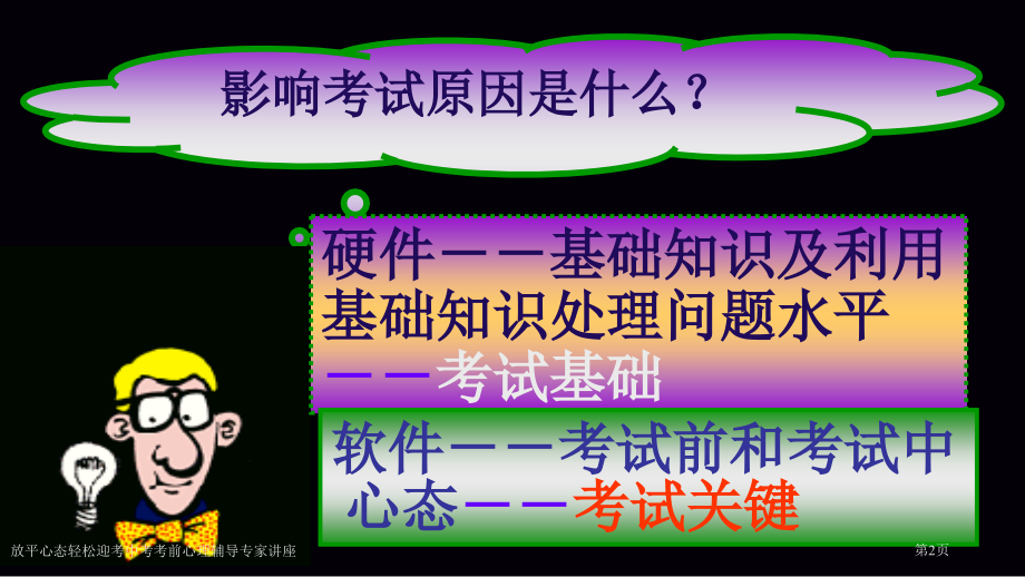 放平心态轻松迎考中考考前心理辅导专家讲座.pptx_第2页