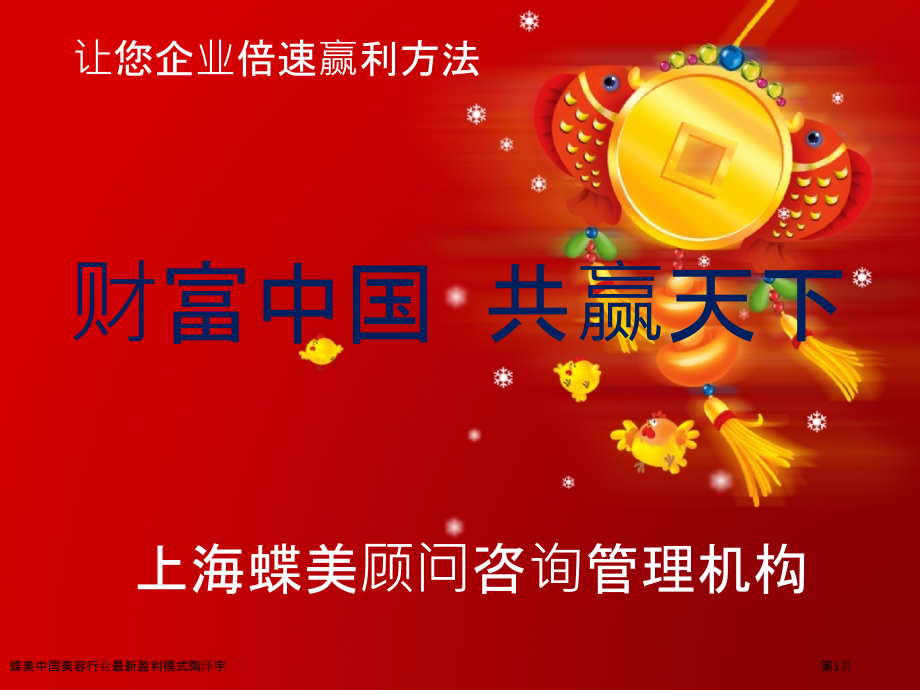 蝶美中国美容行业盈利模式.pptx_第1页