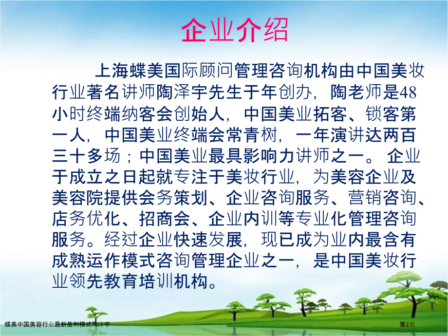 蝶美中国美容行业盈利模式.pptx_第2页