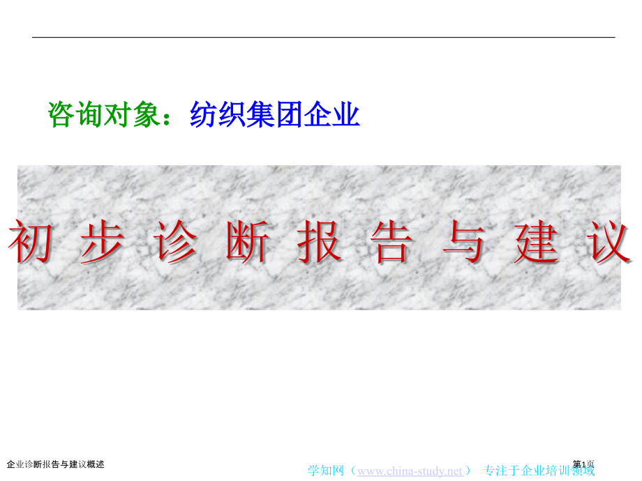 企业诊断报告与建议概述.pptx_第1页
