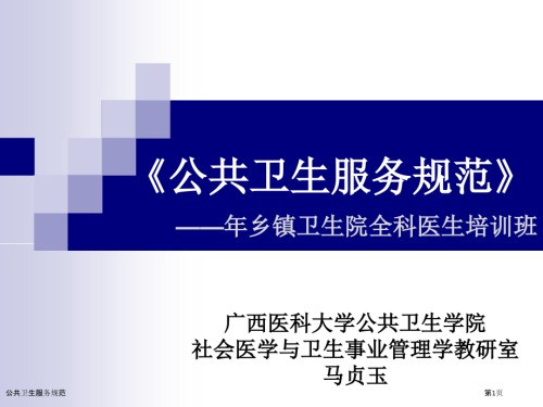 公共卫生服务规范.pptx