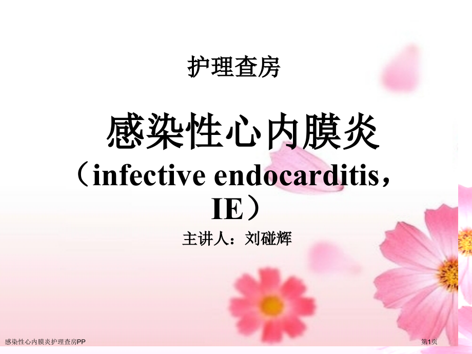 感染性心内膜炎护理查房PP.pptx_第1页
