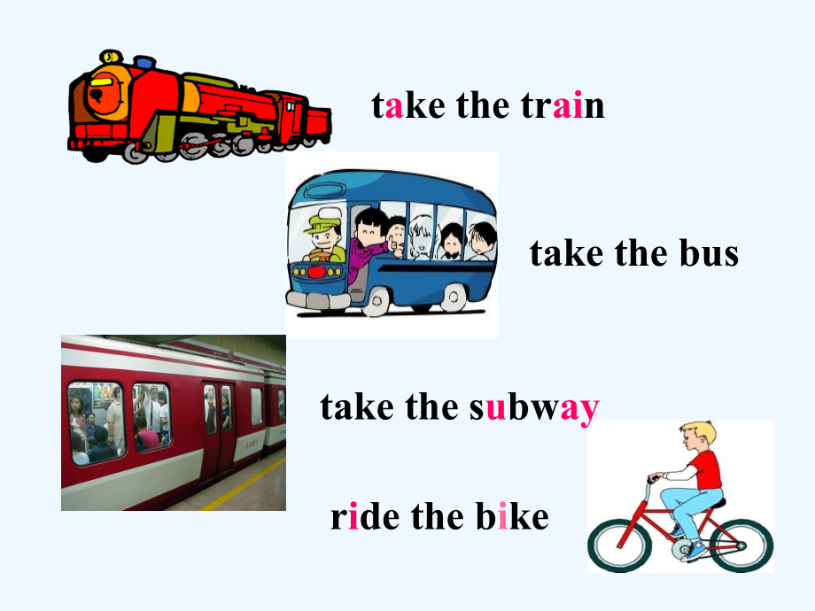 英语人教版七年级下unit3How-do-you-get-to-school？-课时.ppt_第2页