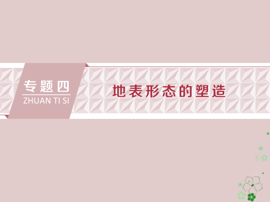 高考地理二轮复习专题四地表形态的塑造.ppt_第1页