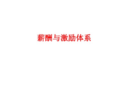 薪酬与激励体系.ppt