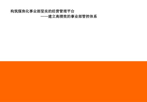 建立高绩效的事业部管控体系.ppt