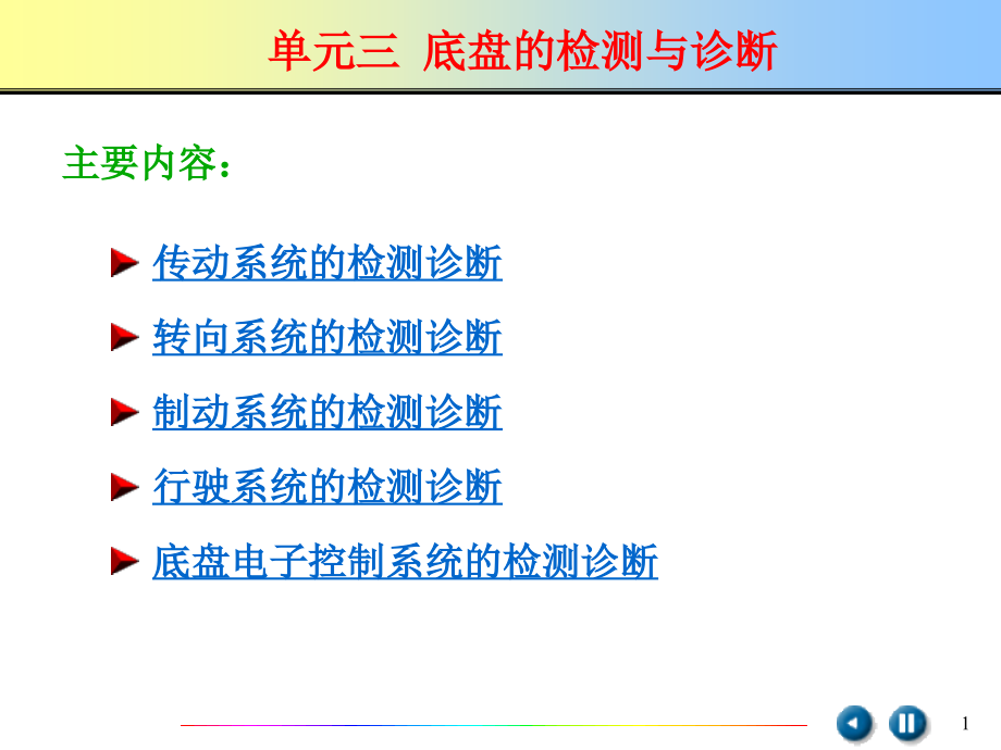 单元三底盘的检测与诊断.ppt_第1页