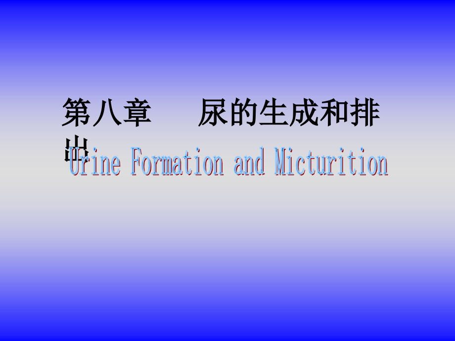 生理学-尿的生成和排出.ppt_第1页