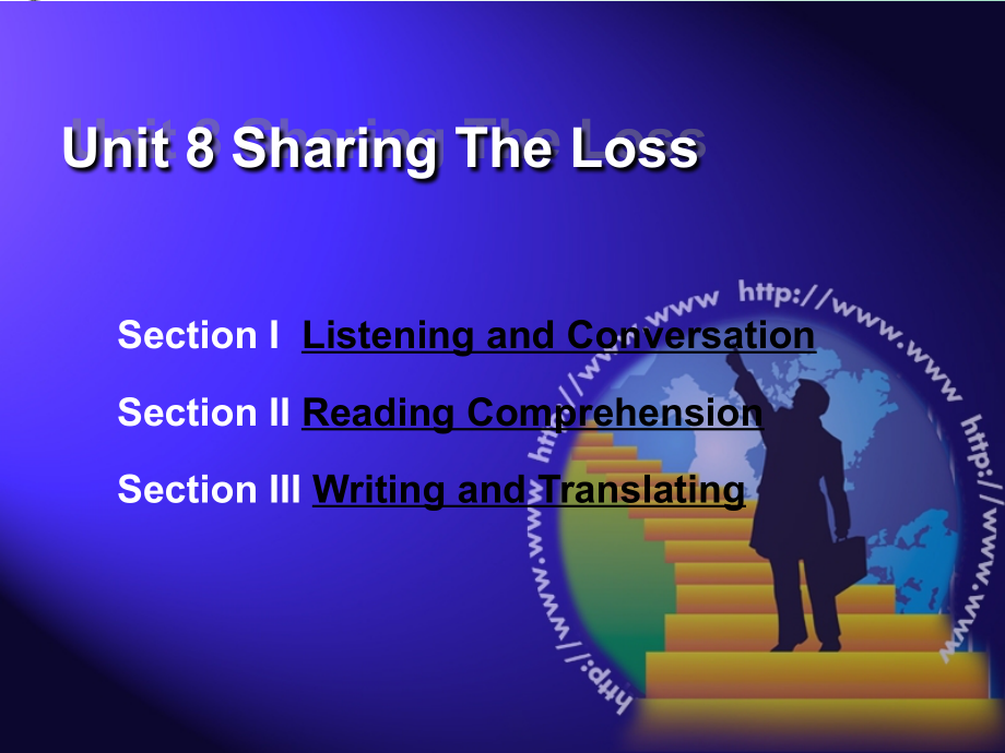 Unit-8-Sharing-The-Loss-大学英语-教学.ppt_第1页