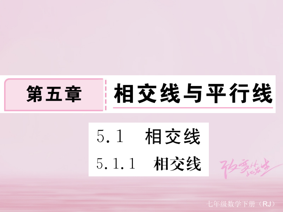 七年级数学下册第5章相交线与平行线51相交线511相交线练习.ppt_第1页