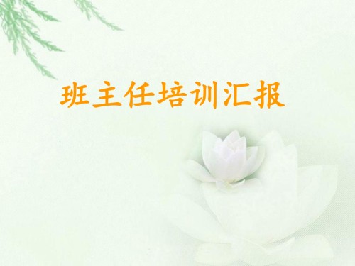 班主任培训体验.ppt