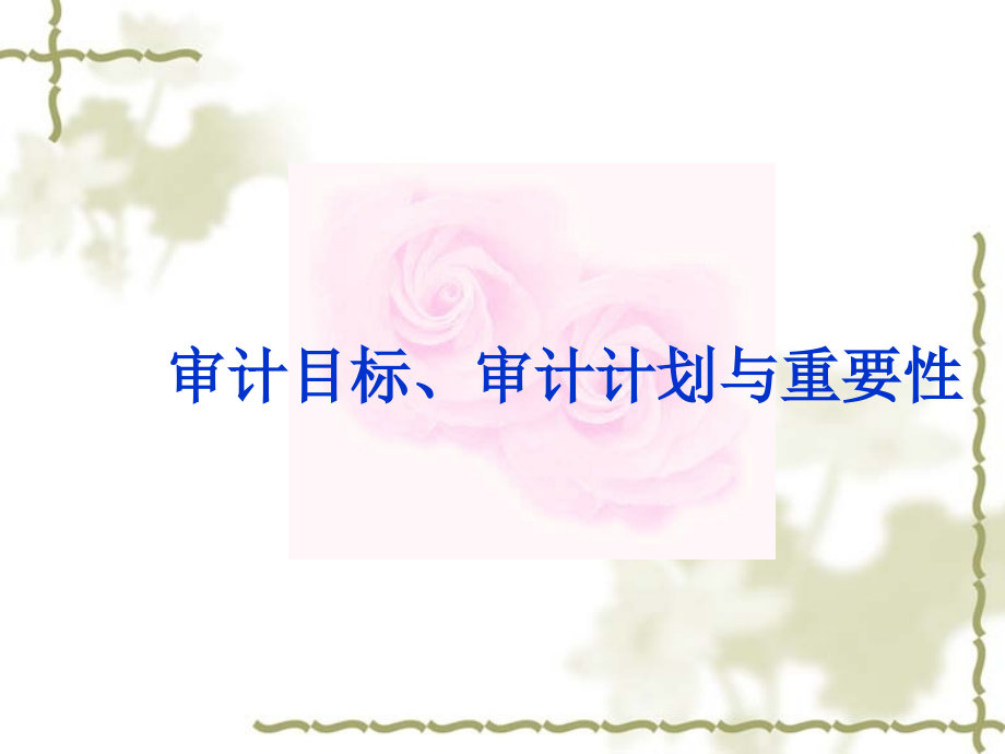 审计目标、审计计划与重要性.ppt_第1页