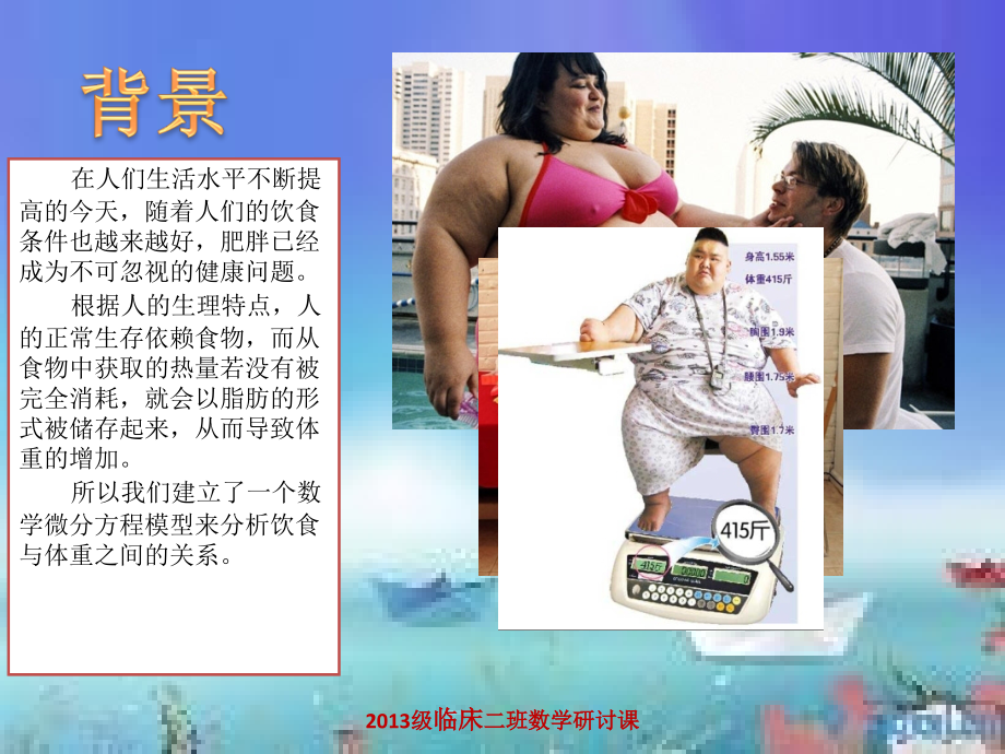 数学研讨课--饮食与体重模型.ppt_第2页