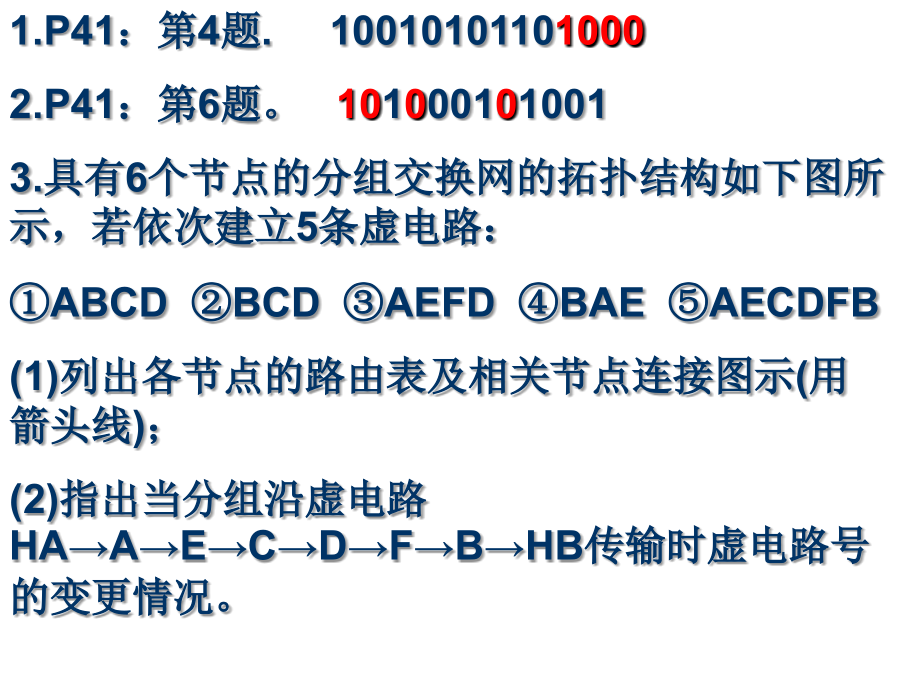 网络习题答案--数据通信与计算机网络教学.ppt_第1页