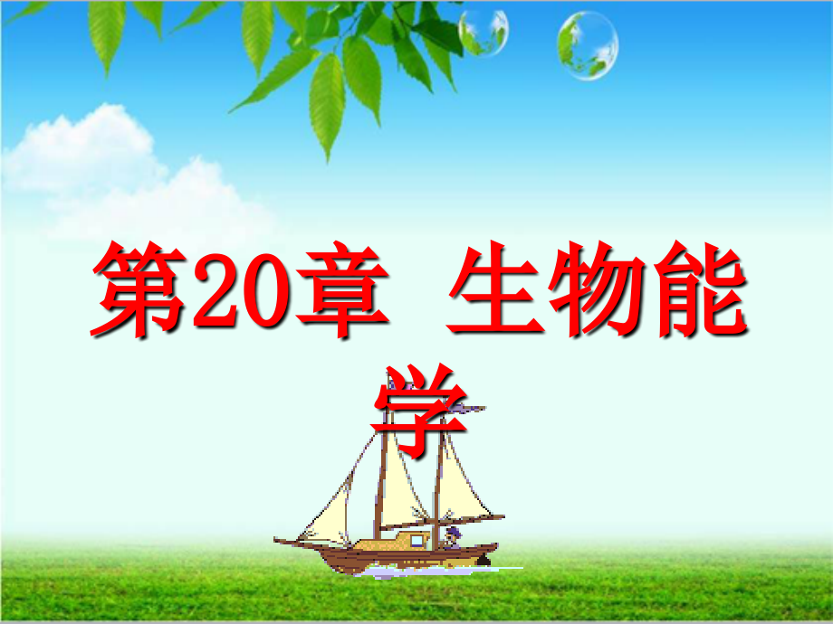王镜岩-生物化学-第20章生物能学.ppt_第1页
