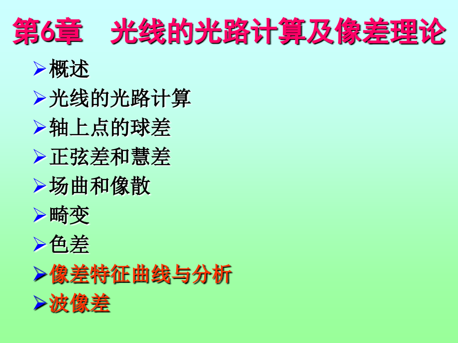 第6章--光线的光路计算及像差理论-工程光学.ppt_第1页