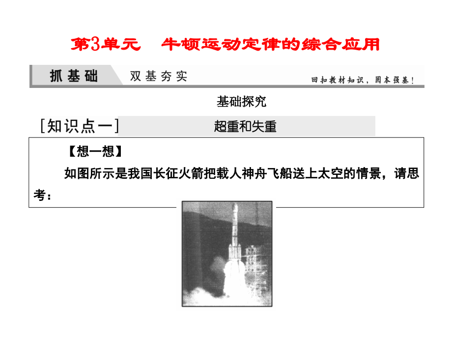 【优化探究】2016届高三物理一轮复习(+知能检测)第三章-牛顿运动定律.ppt_第1页
