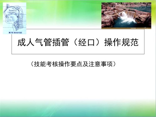 成人气管插管(经口)操作规范.ppt