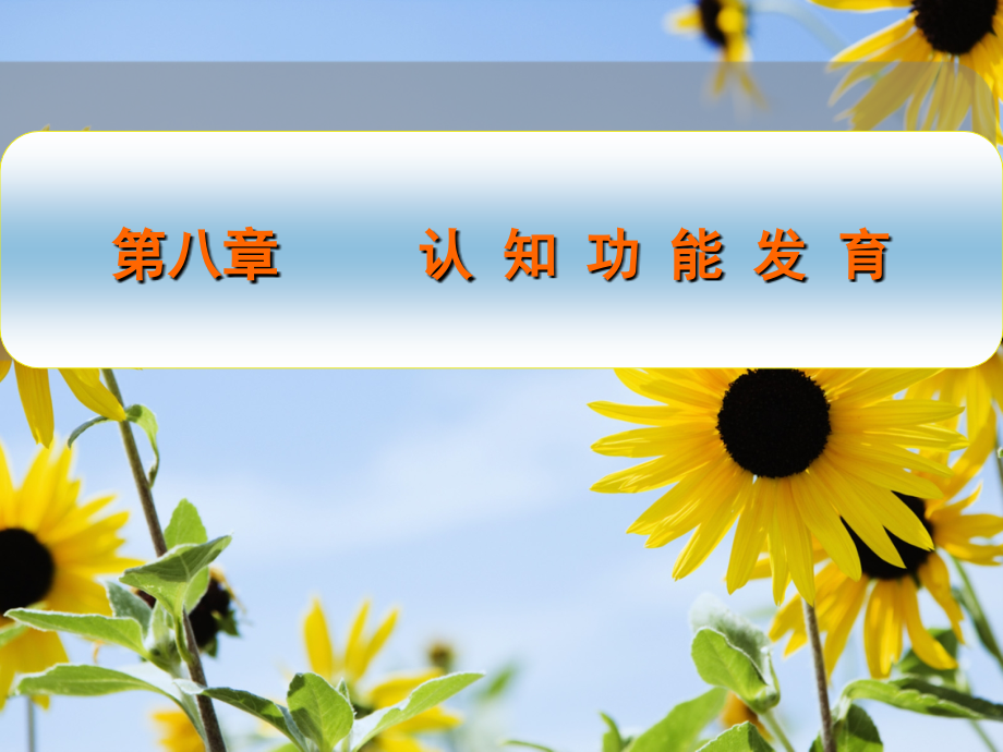 第八章---认知功能发育.ppt_第1页